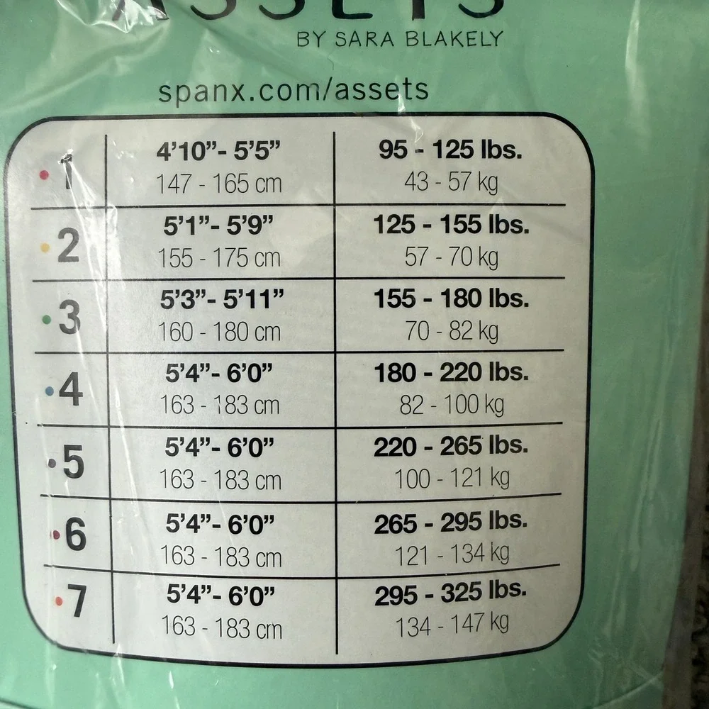 NWT Assets by Sara Blakely Women's Size 2 Black Textured Wishbone Shaping Tights